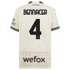 Camiseta de fútbol AC Milan Ismael Bennacer 4 Cuarta Equipación 23-24 Blanca - Hombre